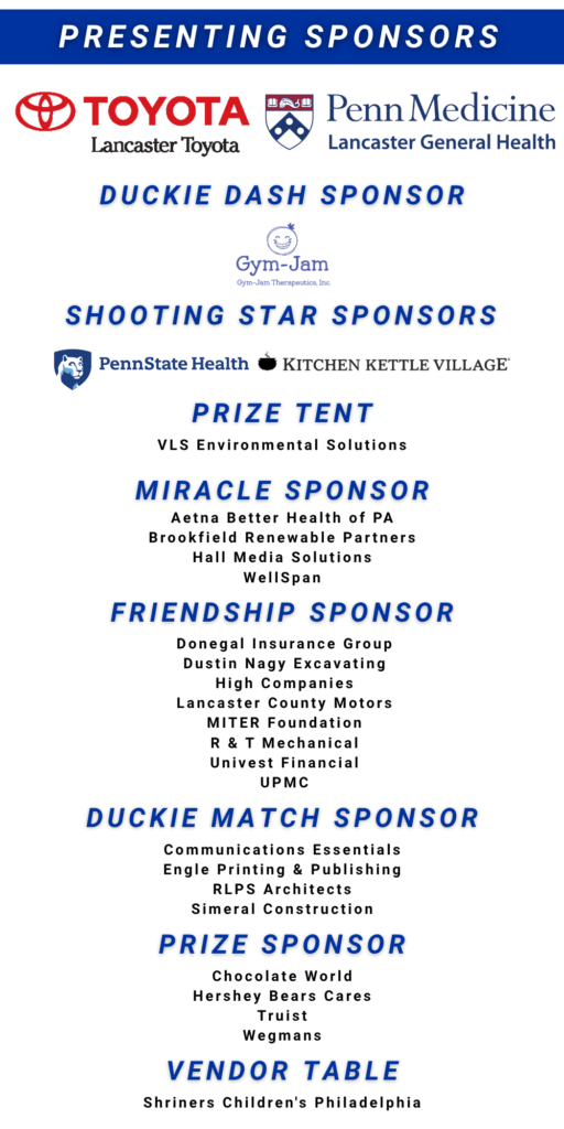 list of sponsors for 2026 duckie race & festival